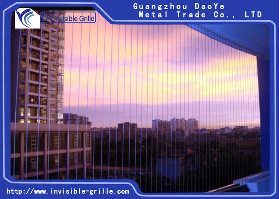 Installieren Sie örtlich festgelegter Rahmen-Aluminium und Edelstahl-Draht für Fenster-unsichtbare Grills