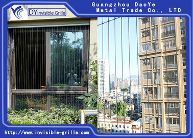 Antirost-unsichtbarer Balkon-Grill, Aluminiumrahmen-unsichtbarer Grill für Balkon