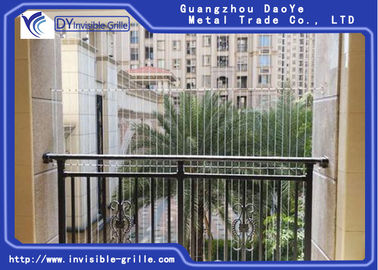 Schutz-Sicherheits-Edelstahl-Draht-Grill-Aluminium für den Balkon-unsichtbaren Grill
