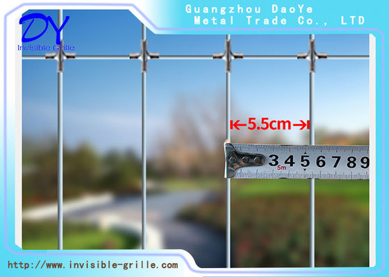 Balkon-Flügelfenster-unsichtbarer Grill SS316 2.5mm