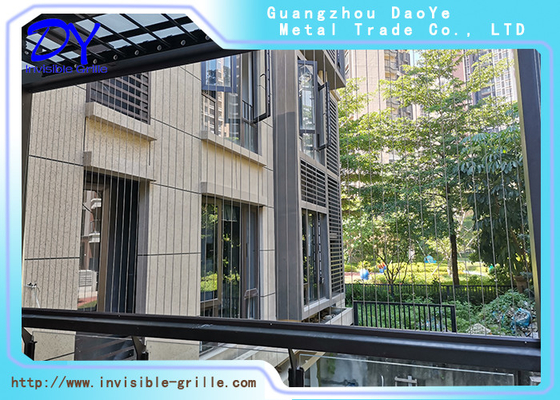 4.0mm Draht Balkon-unsichtbarer Grill-vertikale Aluminiumbahn