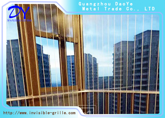 Grill-Aluminiumrahmen-einfache Reinigung 2.5mm Draht Dia. Balcony Invisible